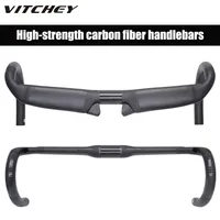 Manillar de cableado interno para bicicleta de carretera de carbono Vitchey. Acabado superficial: mate diámetro 31,8 mm