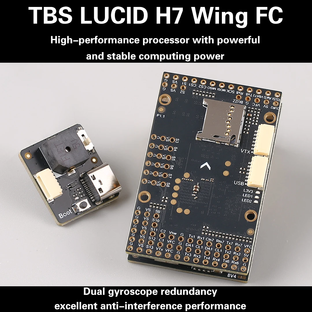 TBS LUCID H7 WING FC Dual Gyroscope Control Module for 3-12S Fixed-Wing & VTOL Drones - Flight Controller