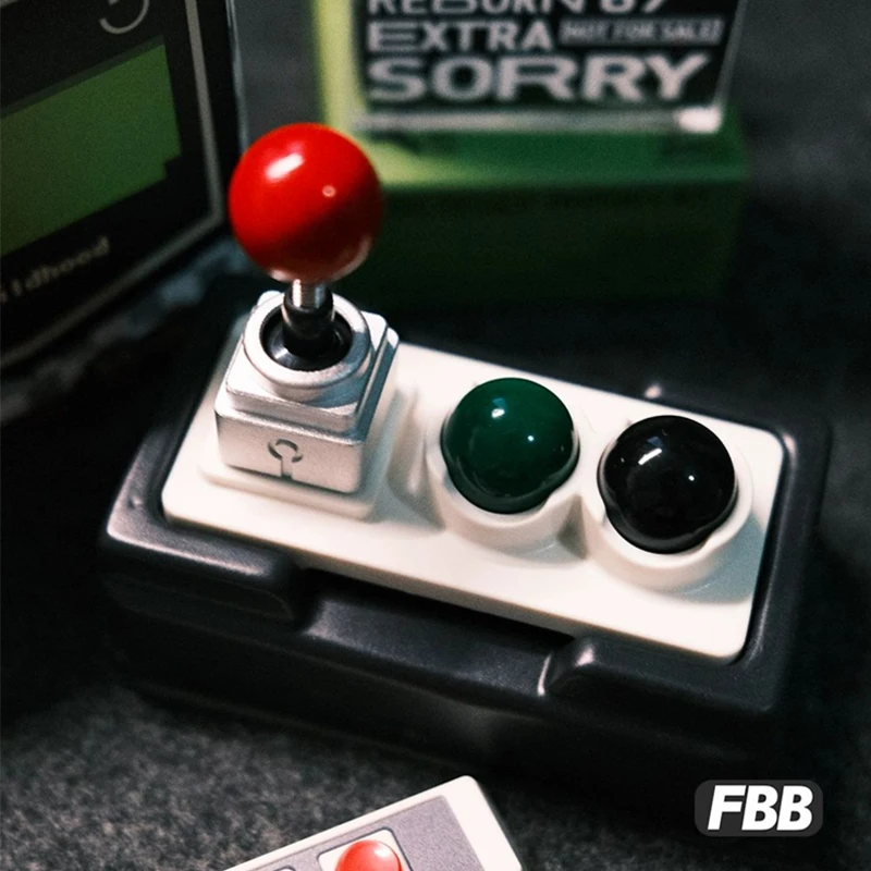 FBB Universal Artisan Keycaps Game Rocker Control for Mechanical Keyboard Cute Personality Retro Key Cap 3PCS Color Changeable