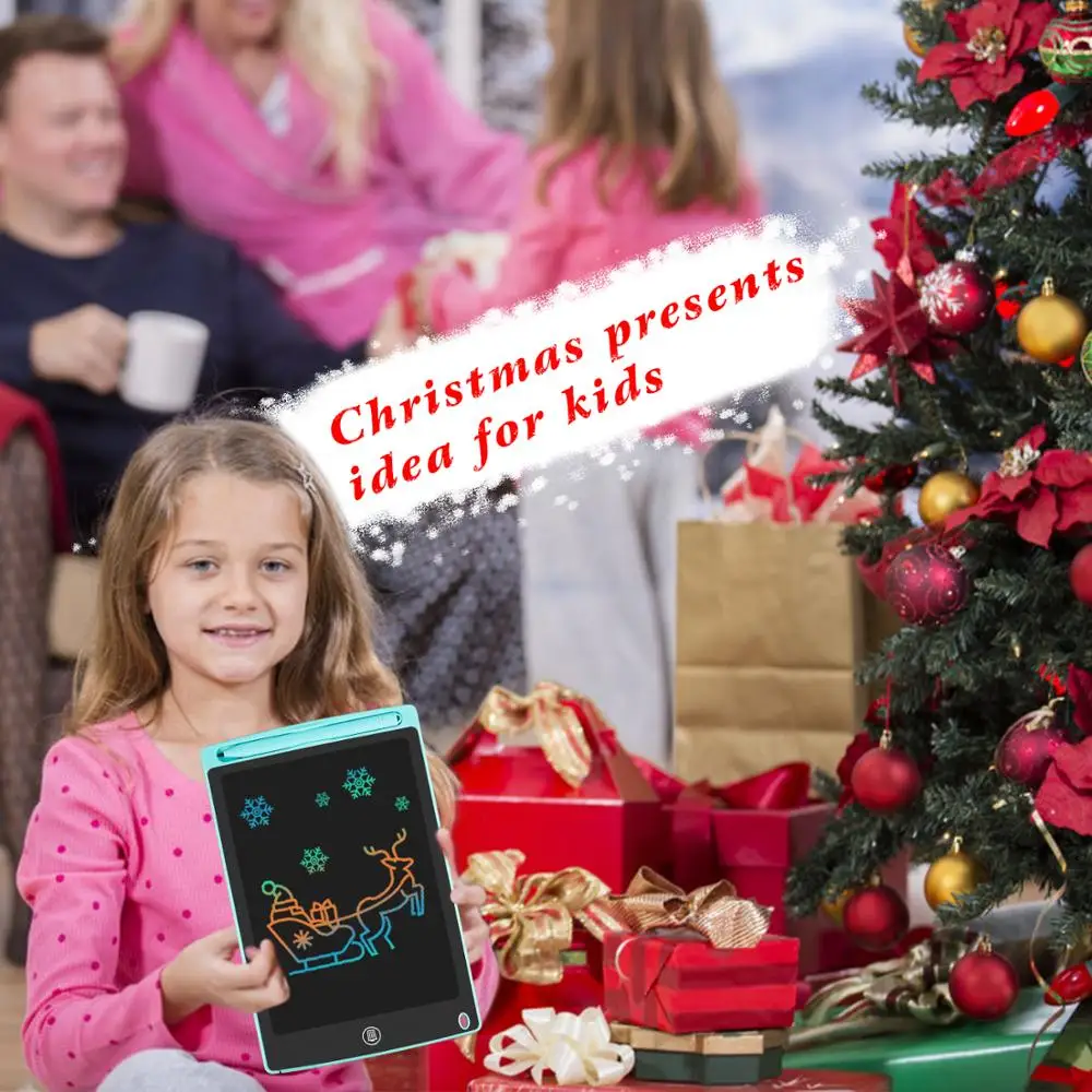 Brinquedos de tablet de desenho LCD de 12 polegadas, tela de proteção ocular, botão de bloqueio e apagamento de imagem como presente educacional