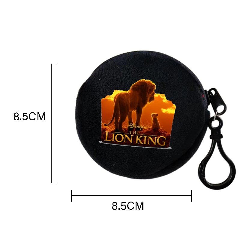 Mufasa Lion King Plush Coin Purse Portable Disney Movie Cartoon Print Wallet Coin Bank Card Cute Storage Mini Bag Birthday Gifts