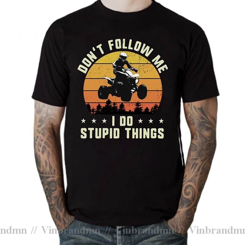 Vintage Off Road Outdoor Quad Racer T shirt ATV Offroad Quad Motorbike T-shirt Cool Motorcycle Tshirt ATV Fashion Dirt Bike Tees