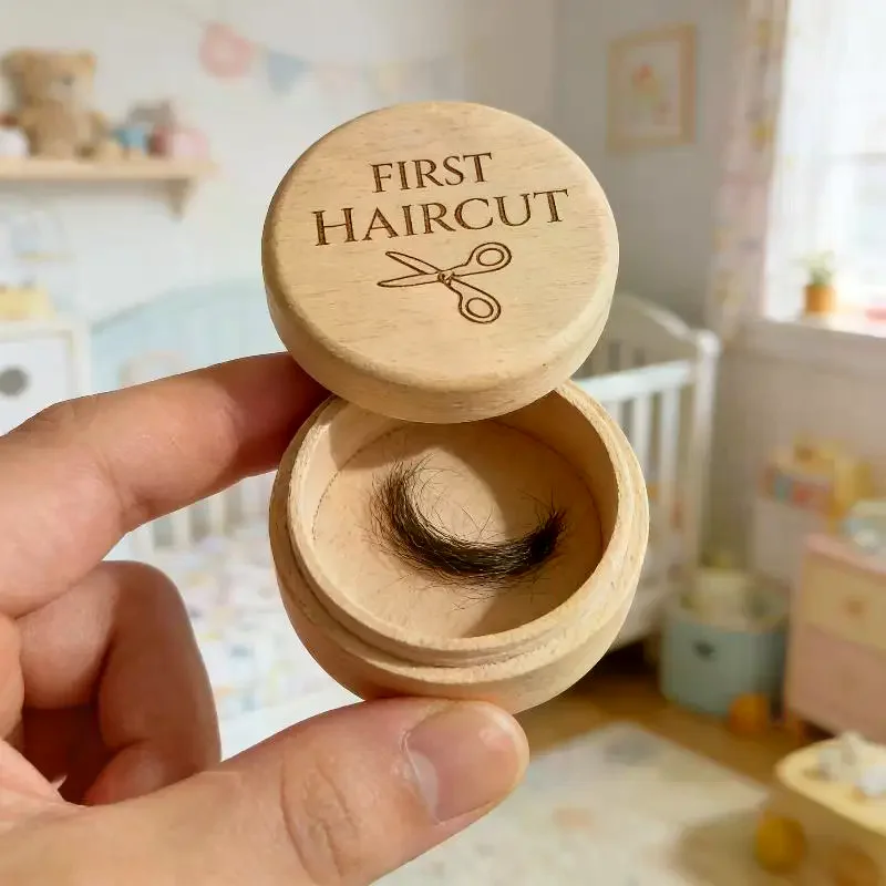 1Pcs Durable Collecting Teeth High Quality Baby Tooth Box Save Gifts Natural Solid Beech Wood Milk Teeth Organizer With Lid