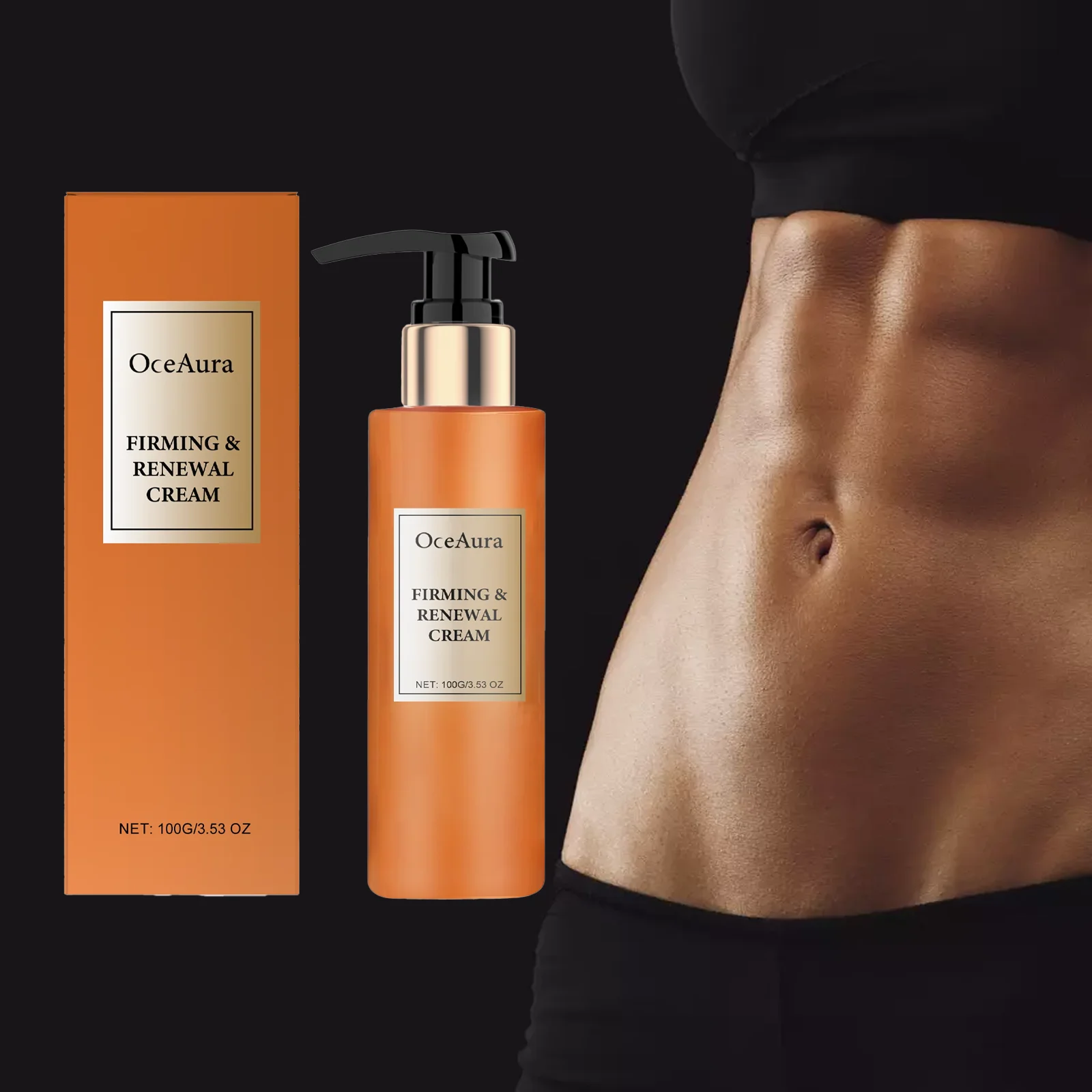 Oceaura Straffende Körpercreme, straffende Hautaufhellung, straffend, verbessert Trockenheit, raue Haut, erhellt Feuchtigkeitscreme, Massage-Körperlotion