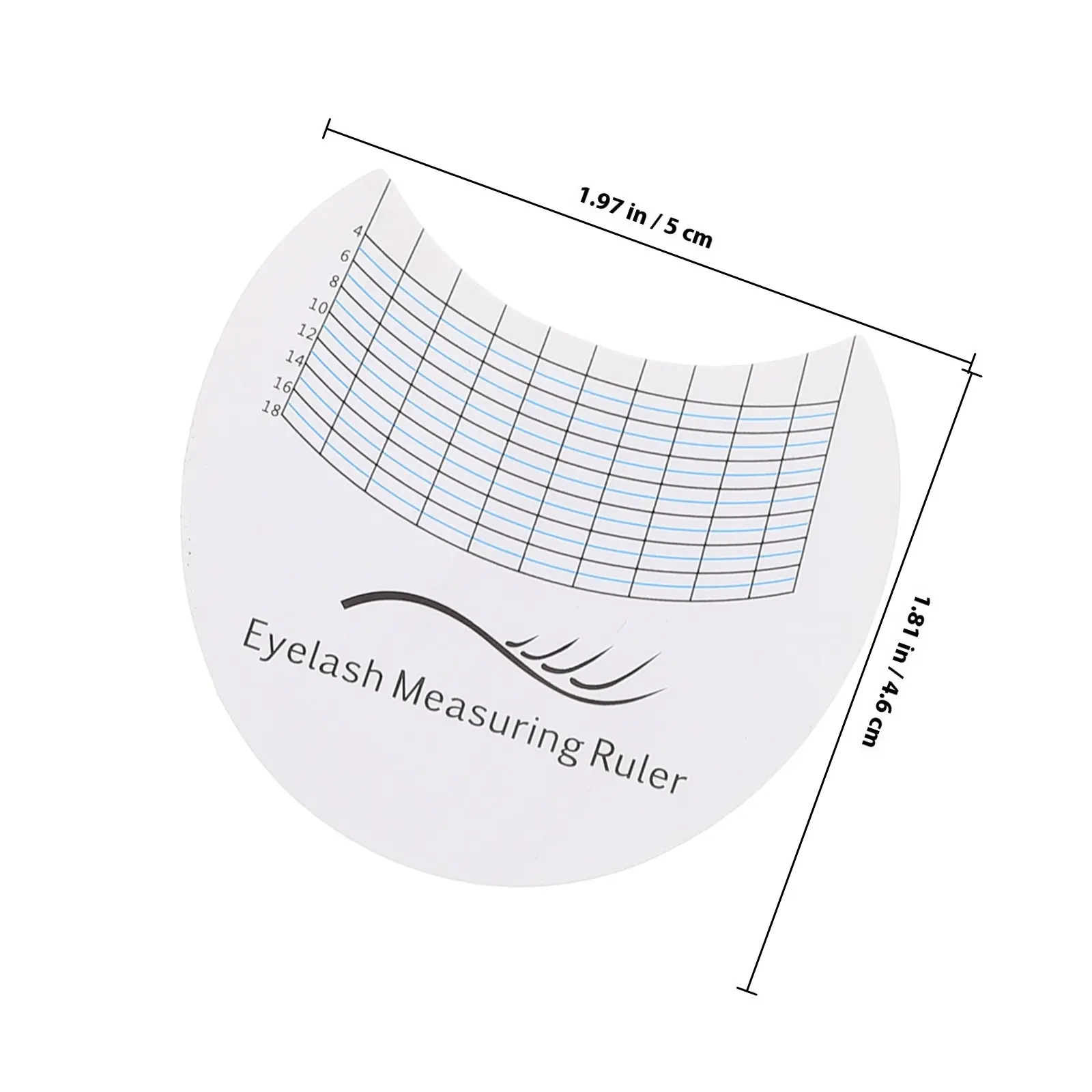 10Pcs Lash Measuring Tool Precision Eyelash Length Gauge Reusable Ruler for Eyelash Extension Application Lash Tech Equipment