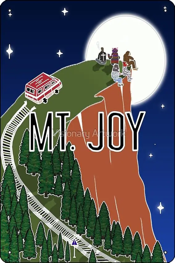 Mt. Joy - Poster - Original Artwork Photographic Print Metal Tin Sign 12 X 8 Inch Funny Man Cave Home Office Bar Decor