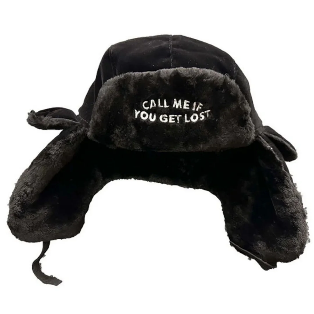 قبعة الطيار الرجعية القطيفة نمط الطيار شتاء دافئ حماية الأذن للتزلج ركوب الدراجات العصرية الرجال النساء #1