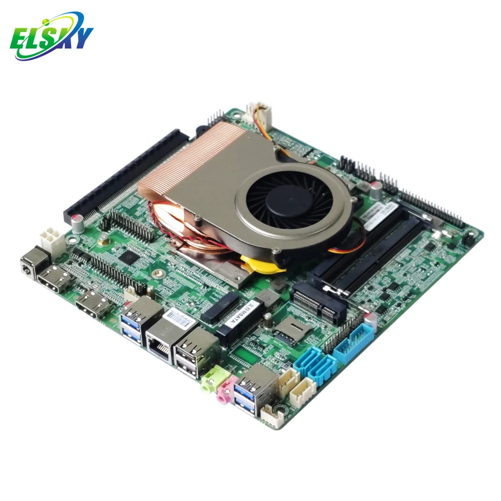 ELSKY QM7000 with  Kaby Lake Quad Core I5-7300HQ CPU EDP Thin Mini-itx B450 Motherboard for Touch Screen Monitors