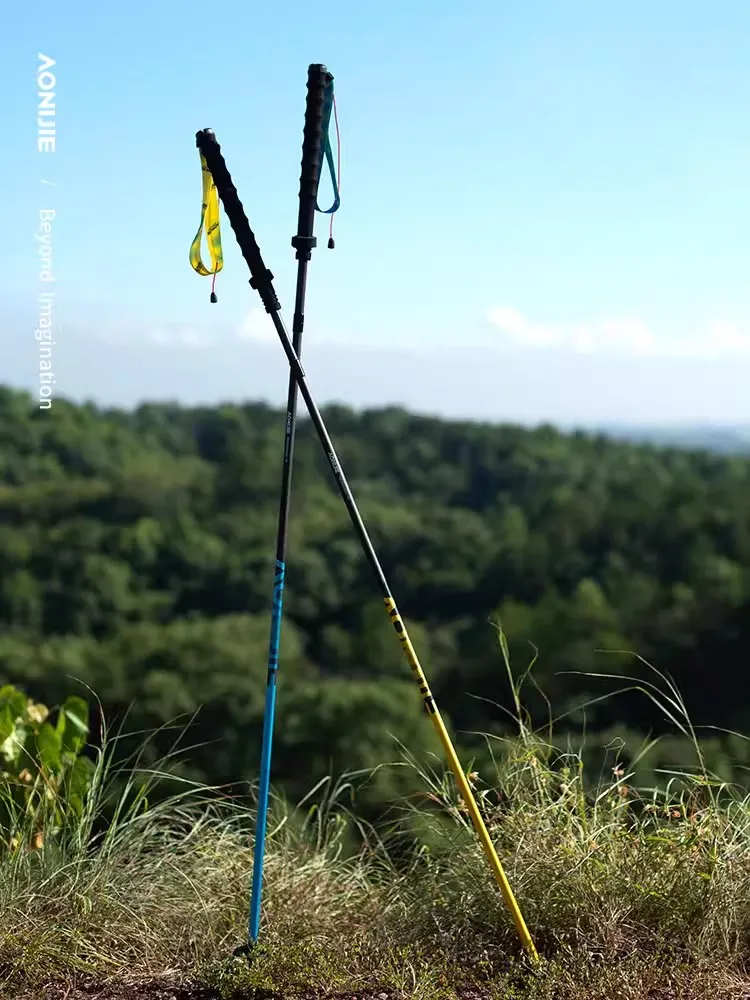 Imagem -06 - Aonijie-pólos de Trekking Ultraleve de Fibra de Carbono Vara de Escalada Bastões Dobráveis Bastões de Passeio Trilha Corrida Acampamento Caminhadas Trekking