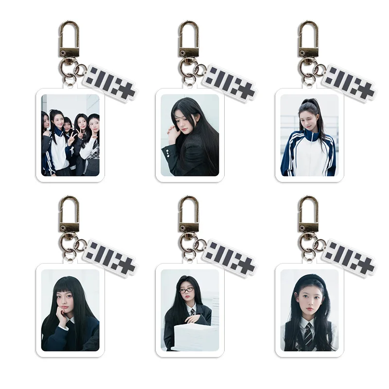 KPOP ILLIT ”SUPER REAL ME“ Acrylic Keychain Pendant IROHA MOKA Star Peripheral Transparent Keyring YUNAH Fans Gifts Accessories