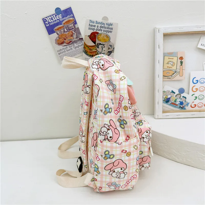 Sac d'école de dessin animé de grande capacité pour enfants, Hello Kitty, Corée, maternelle, sac à dos pour garçons et filles, mignon, printemps, nouveau, 2024