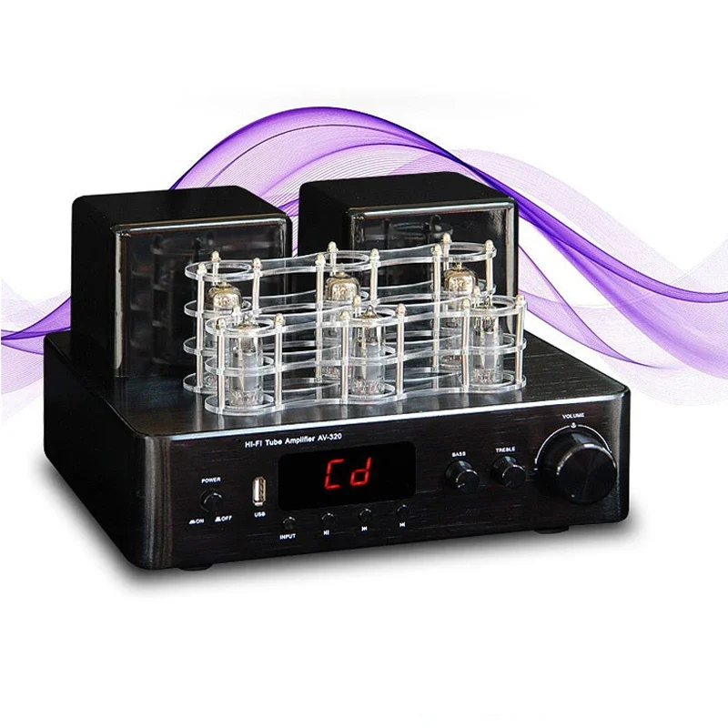 Sunbuck HIFI 6U1 6K4 Vacuum Tube Integrated Amplifier, Bluetooth Coaxial optical input Stereo Lossless decoding USB Preamplifier