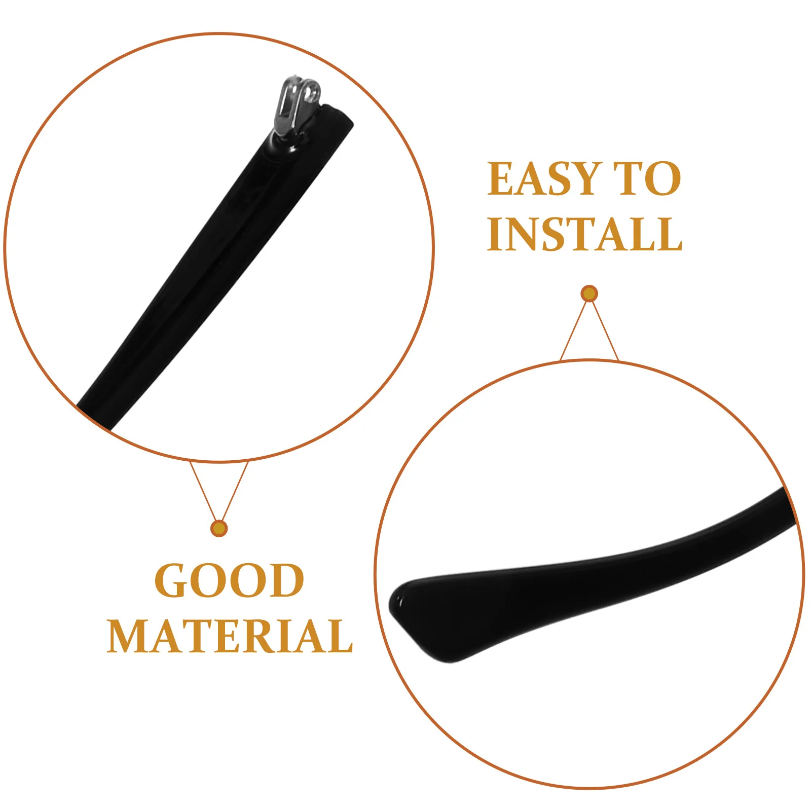 قطع غيار أرجل الأذرع النظارات لإصلاح النظارات ملحقات المعبد العالمية تخفيف ضغط الأذن نظارات السلامة #3