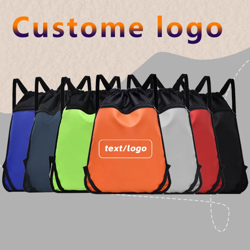 Custom Logo Travel Sports Backpack Large Capacity Bundle Bag Outdoor Drawstring Backpack Men's and Women's Training Fitness Bags