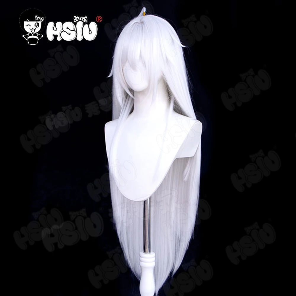 Game Punishing Gray Raven No.21 XXI Cosplay Wig Fiber synthetic wig「HSIU 」White jade perm craft long Wig+Wig cap