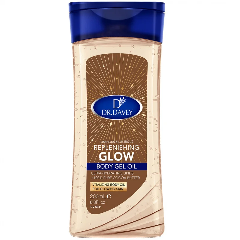 

200 мл DR.DAVEY REPLENISHING GLOW BODY GEL OIL: Увлажняющее и питательное средство для всего тела, большой объем