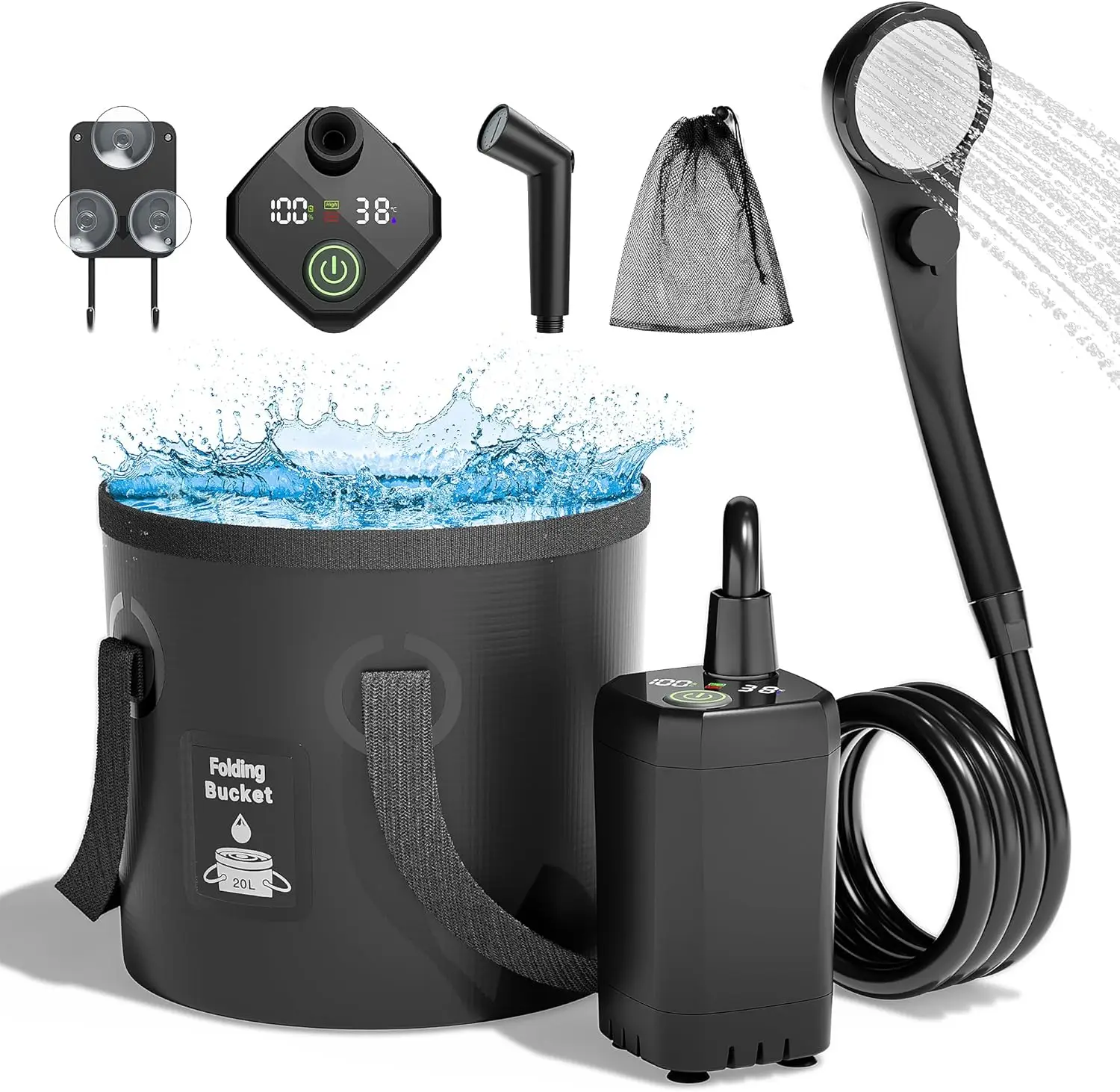 portable-camping-shower-6000mah-rechargeable-pump-filtered-head-outdoor-for-hiking-beach-travel-pet-bath