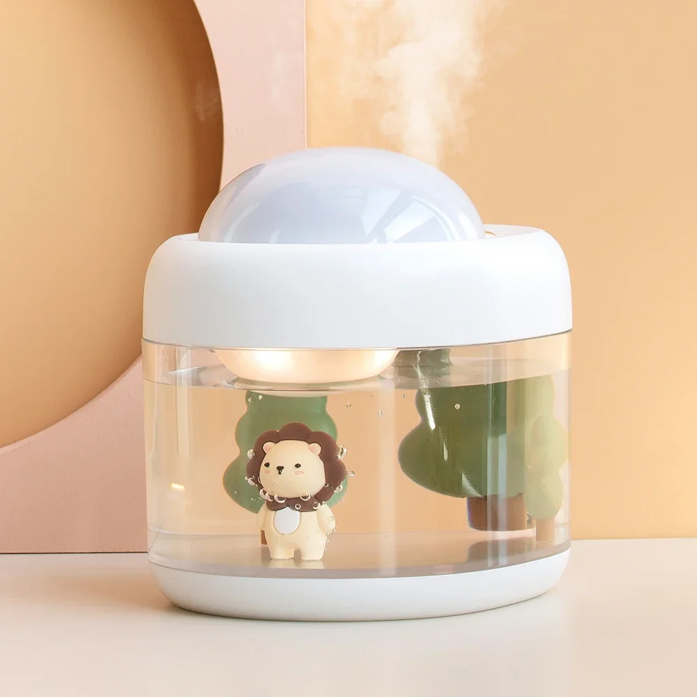 ใหม่น่ารัก 2024 2024 สําหรับขนาดใหญ่ความจุแบบพกพา Humidifier USB ชาร์จ 2000mAh แบตเตอรี่โปรเจคเตอร์ไร้สาย Ultrasonic Air