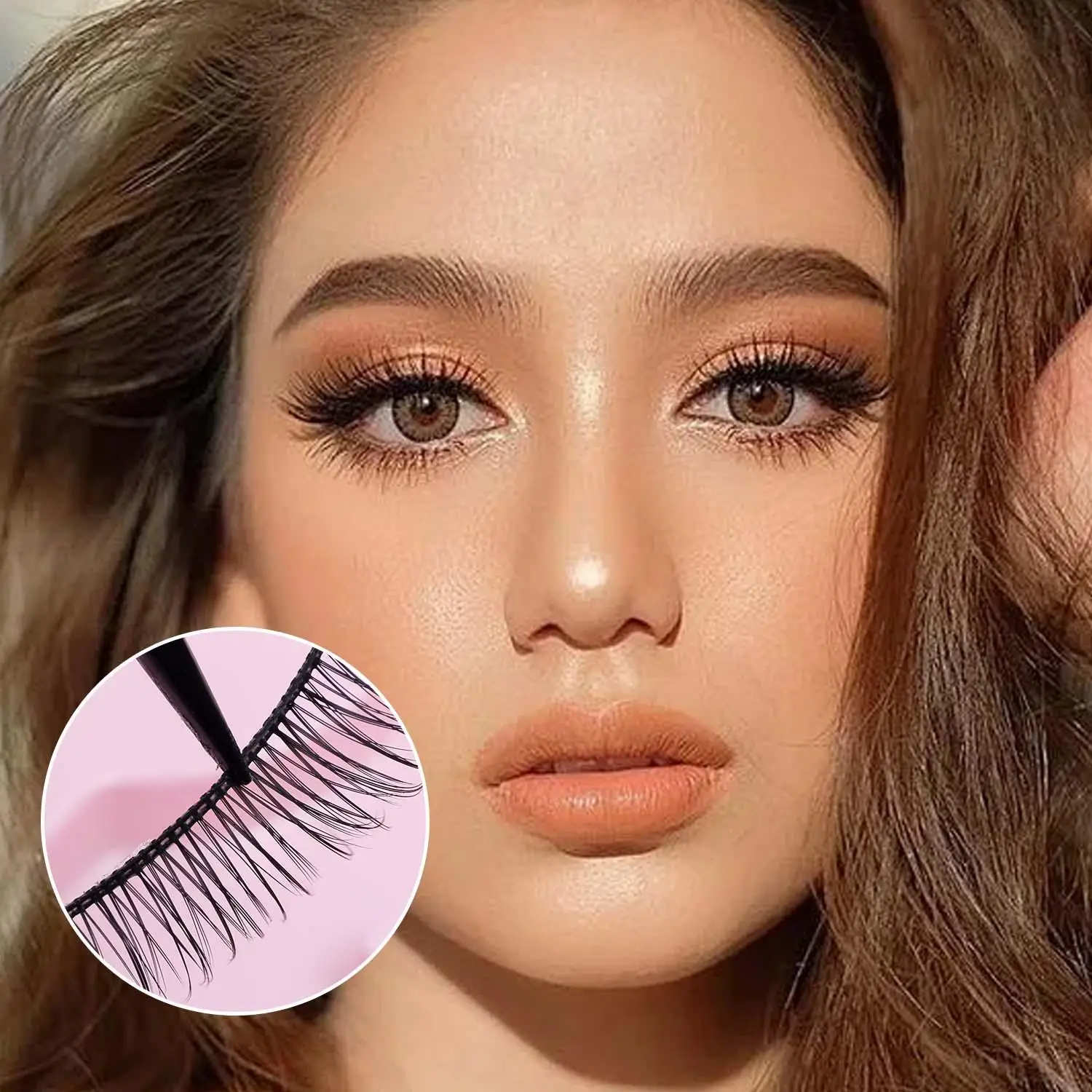 Full Strip Eyelashes Natural Wispy False One Piece Anime Lashes Realistic Short Eyelashes Natural DIY Daily Makeup Manga Eyelash
