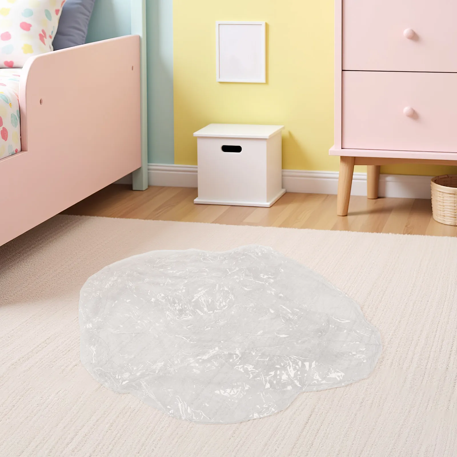 広々とした透明収納ビーンバッグチェア、素早くアクセスできるソフトパッド入り、簡単に拭き取れる、整理整頓された遊び場、詰め物入り