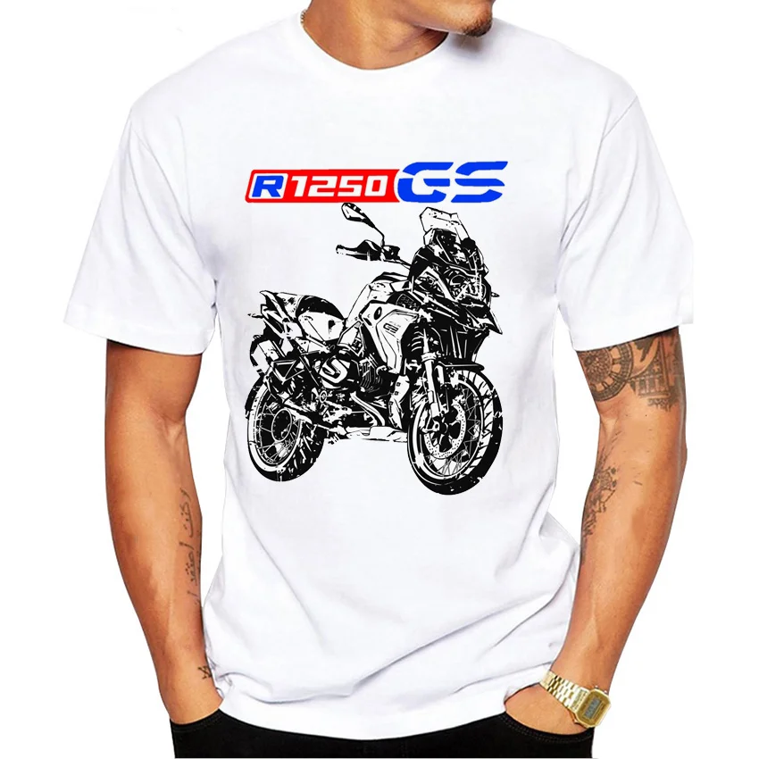 Motorcycle Style r1250 gs Adventure gs Motorcycle Design T-shirt Newcomer Short Sleeve White Casual Top Motorcycle Sports Boys T