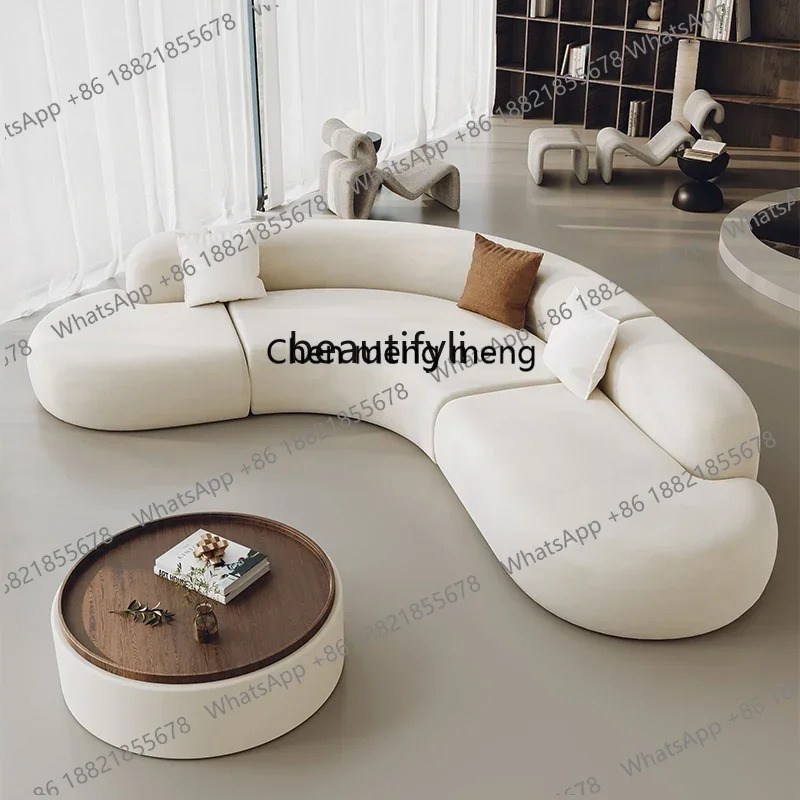 Customer sofa corner curved special-shaped sofa small apartment beauty salon hotel office lobby lounge area reception