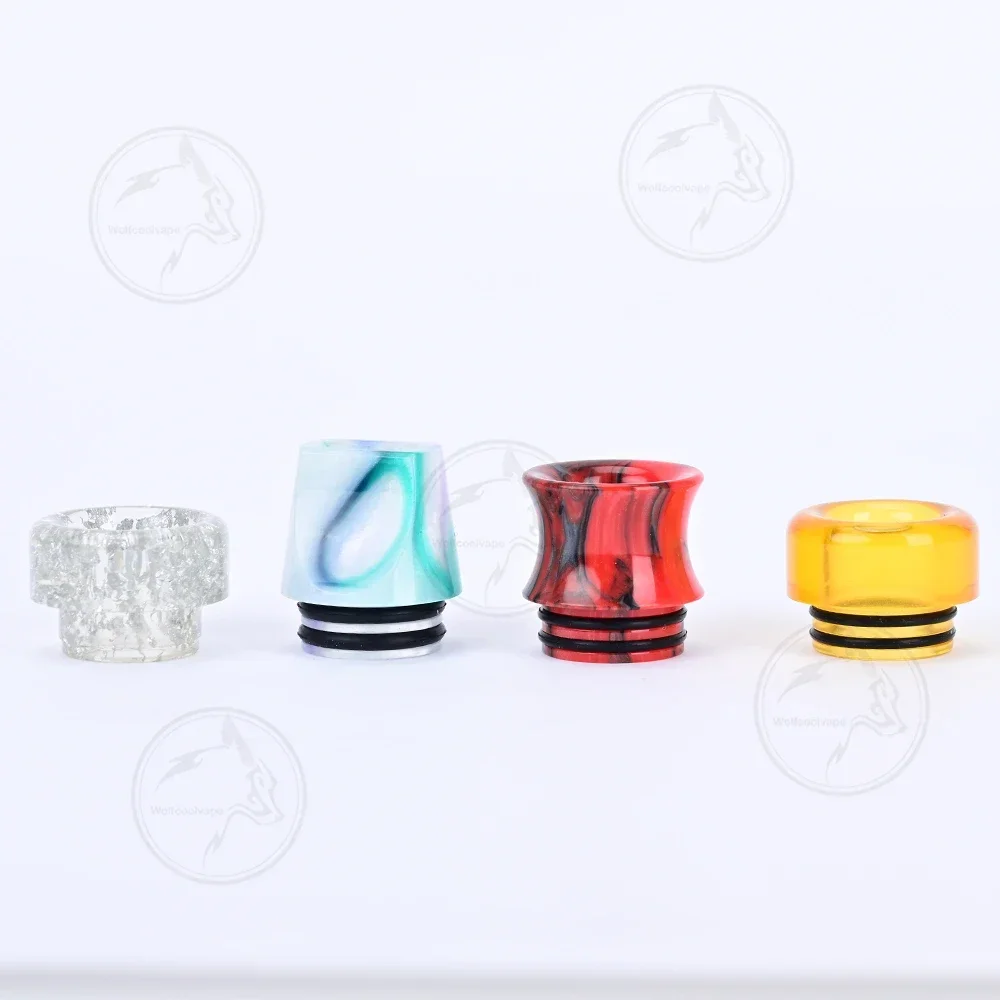 12pcs wolfcoolvape 810 Resin Drip Tips Random Color Wide Bore Mouthpieces for RDA RTA RDTA Vape Atomizers & Tanks
