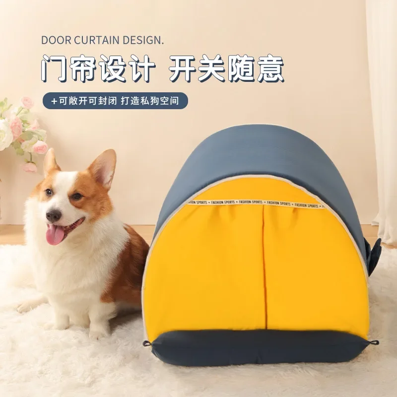 Cat Nest Bed Pet Supplies Winter Warm Small Dog Bed Closed Removable Washable Dog House Tent