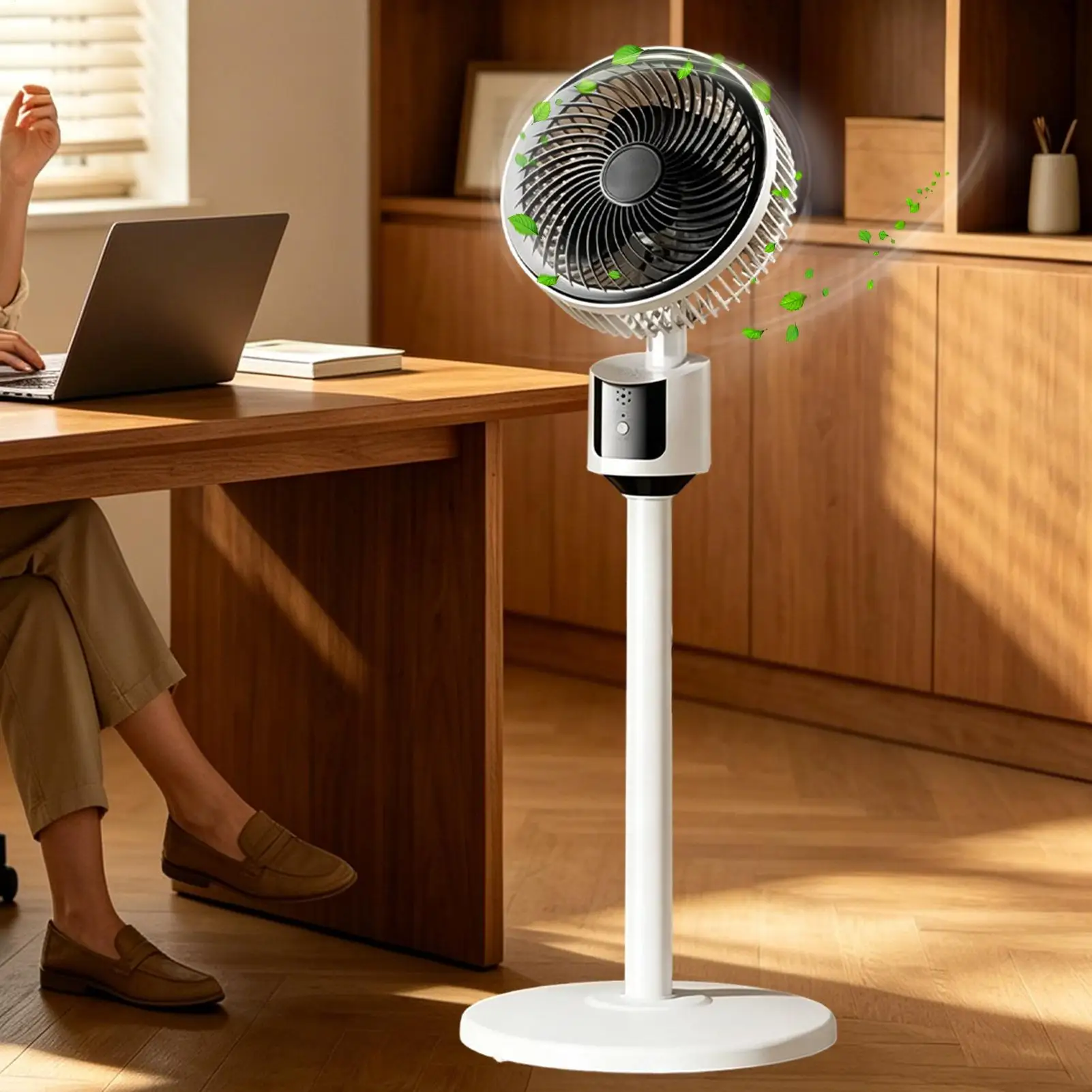 Floor Fans for Home 3 Speed Quiet Large Air Circulation Standing Cooling Fan Room Standing Powerful for Bedroom Study Office