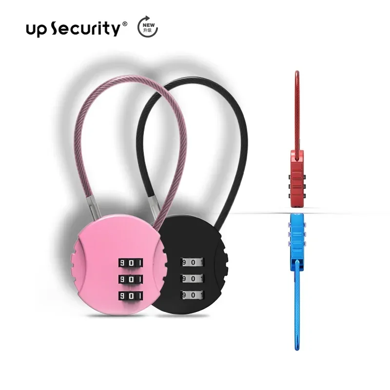 

Color Random Round Wire Rope Combination Lock School Bag Backpack Trolley Case Pen Case Mini Combination Padlock