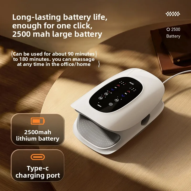 Smart Hand Massager-Finger,Palm&Wrist Joint Massager with Air Pressure,Heating and Separate Carpal Tunnel Palm Acupoint Massager