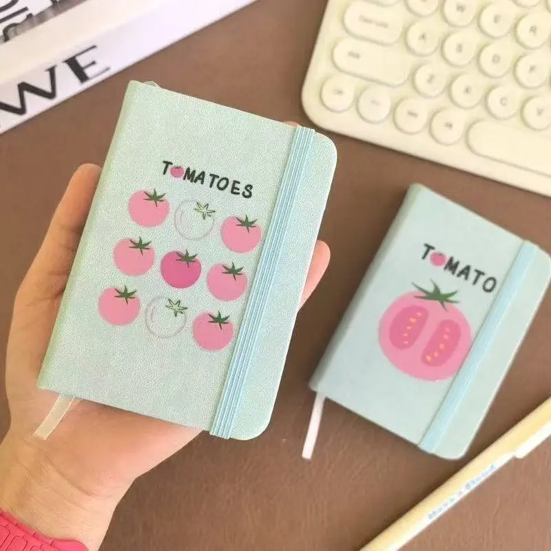 Korean Cute Ins Style Tomato Pocket Notebook Small Portable Notepad Thickened Paper Portable Handbook Small Book Learning Gift