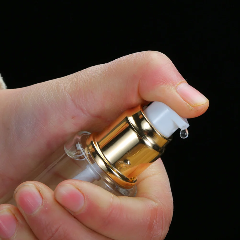 3 قطعة 30 مللي زجاجات الضغط الفارغة الذهبي الأبيض المحمولة عطر زيت الأظافر الحاويات مادة صديقة للبيئة للمسافرين