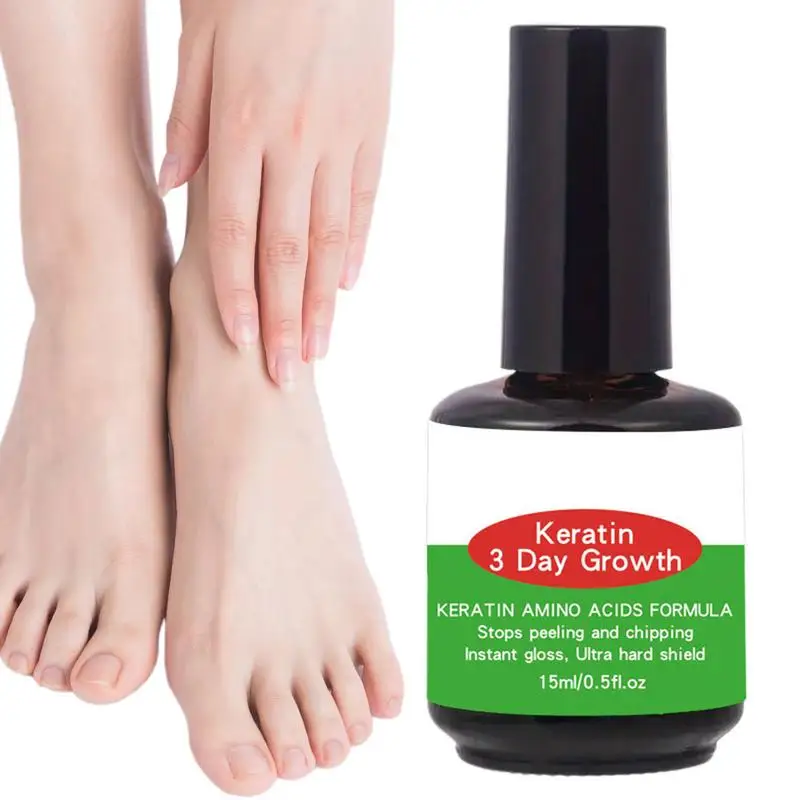 Solución de reparación de uñas de fuerza Extra, solución para el cuidado de los pies, crecimiento de 3 días, solución de reparación de uñas, 15ml