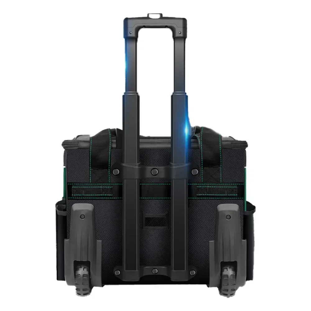 Wheeled Tool Bag Electrician Carpenters Waterproof Storage Repair Kit Upper Staircase Professional Heavy Duty Trolley Tool Bag