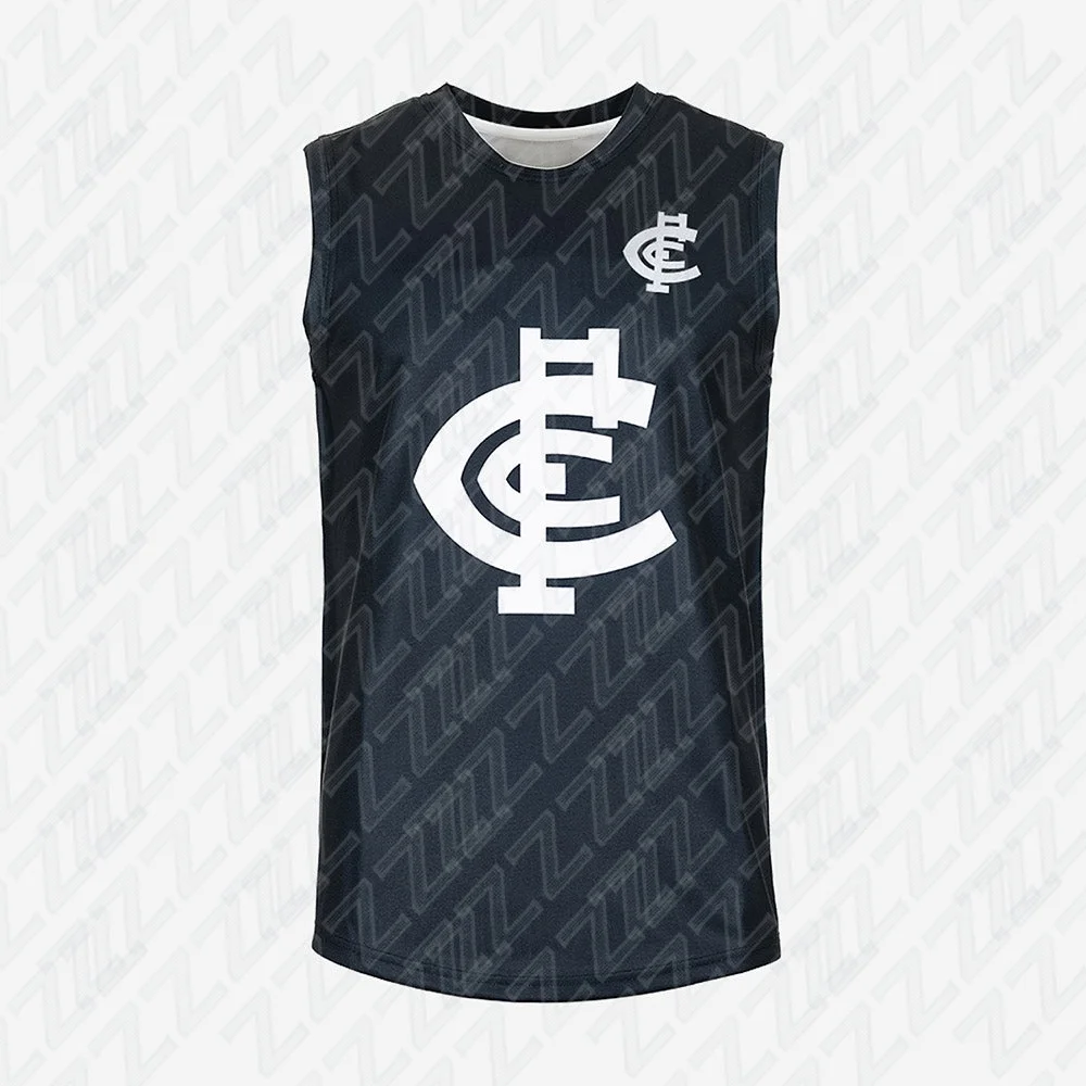 Carlton Team, Youth Training Vest, Sports and Fitness Vest, Sleeveless Australian Football Jersey, Replica Team Uniform