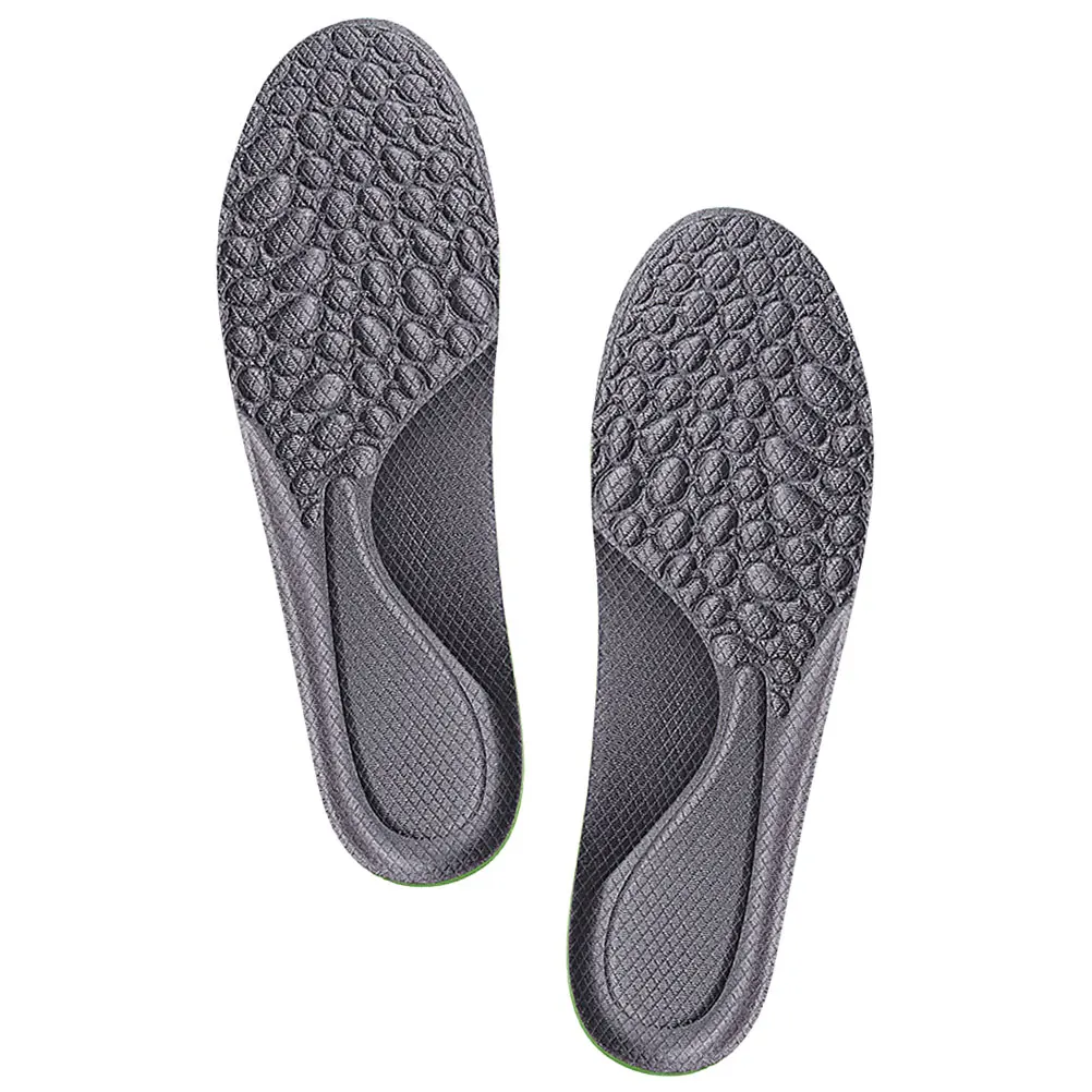 

Shock Absorbing Insoles Grey Replaceable Foot Inserts for Men Women Height Increase Comfort Durability Sweat Absorb Non Slip