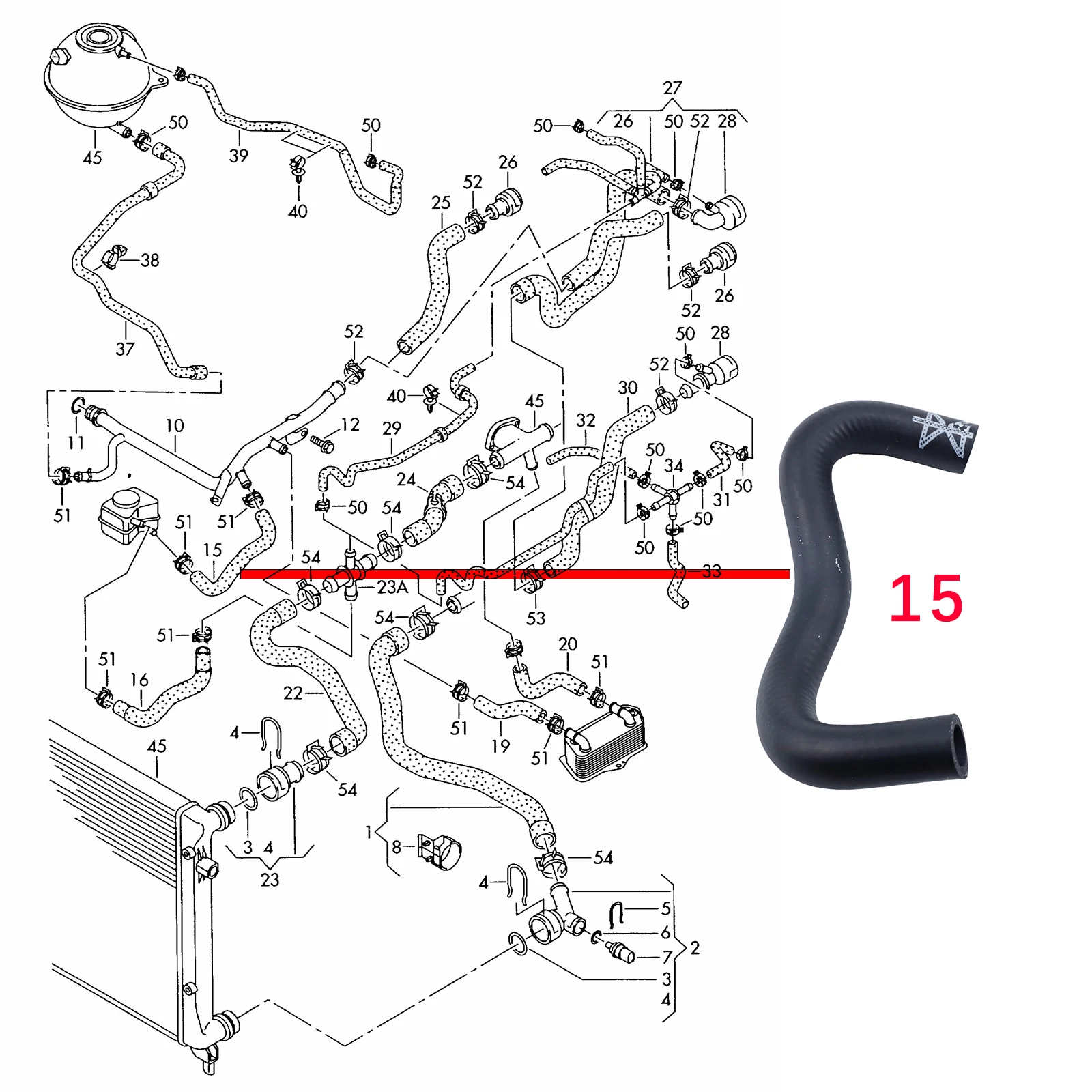 

Car Transmission Cooler Hose For VW BORA 2008-2011 2.0/1.6T LAVIDA A4 2008-2013 2.0T 180121058B Engine Cooling Accessories