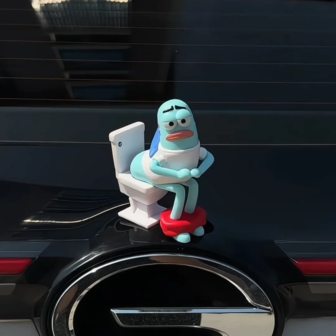Fun Toilet Decorative Figurine Car Interior Accessories Love Is in the Air Even When Pooping Beachburg Resident Car Decoration