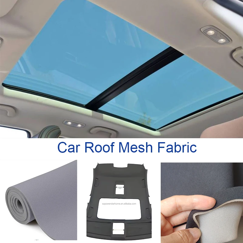 Car Interior Roof Liner Headliner Fabric Sky Cloth Foam Backed for Upholstery Modification Refurbishment Fall Off Repair Fabrics