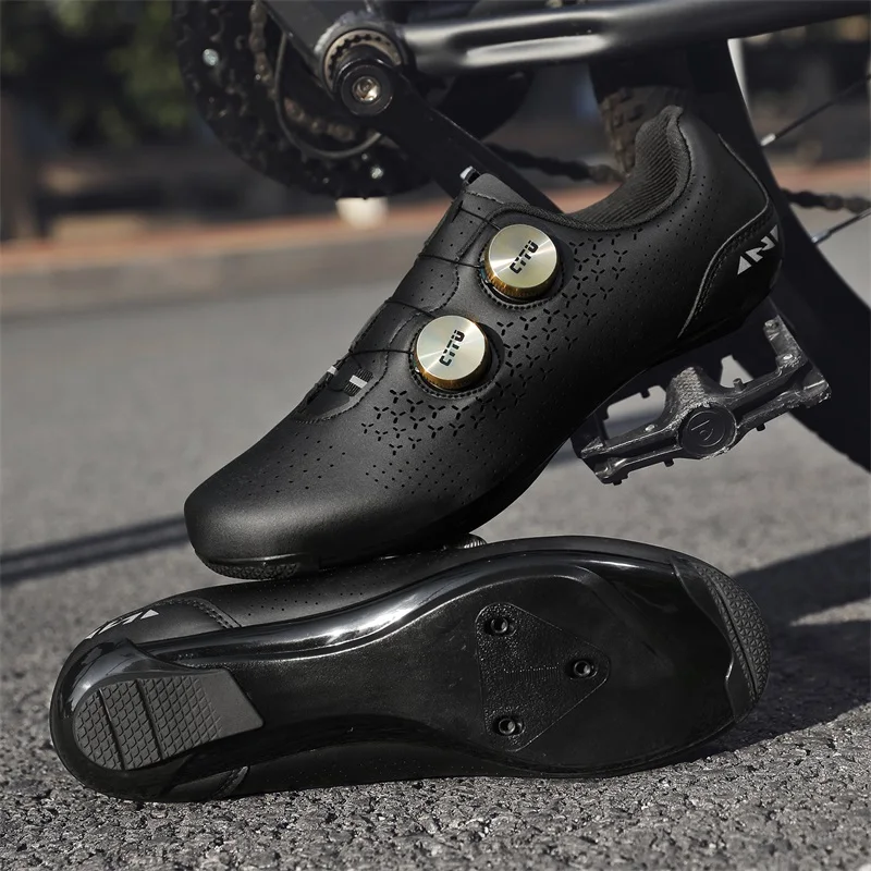 Herren Fahrradschuhe Radsport Schnellverschluss-Schuhe MTB Rennrad Unisex Profi-Rennschuhe Modische Gummi-Flachschuhe – Detail 2
