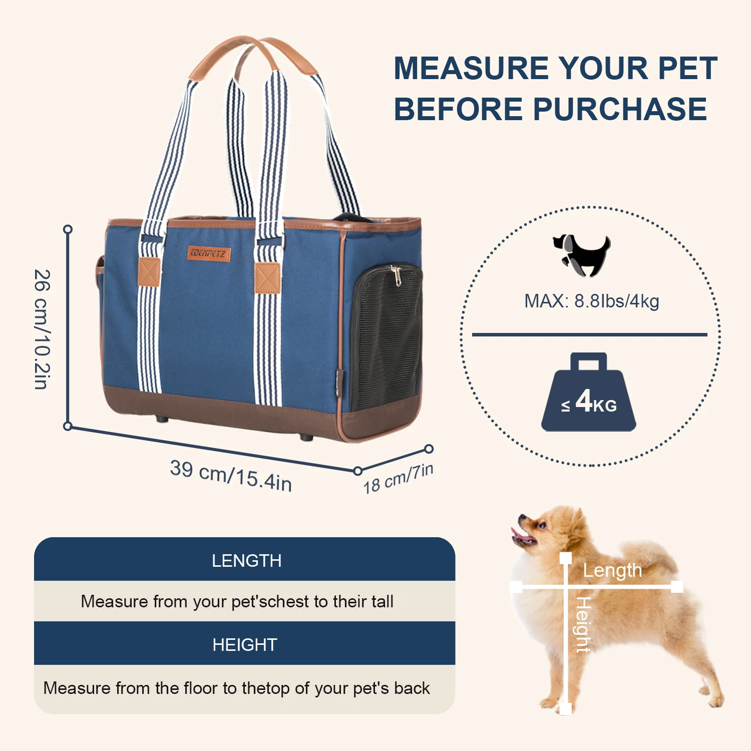 Small Pet Dog Cat Carrier,Transport Breathable Bag ,Fashion Handbag Backpack For Puppy Kitty