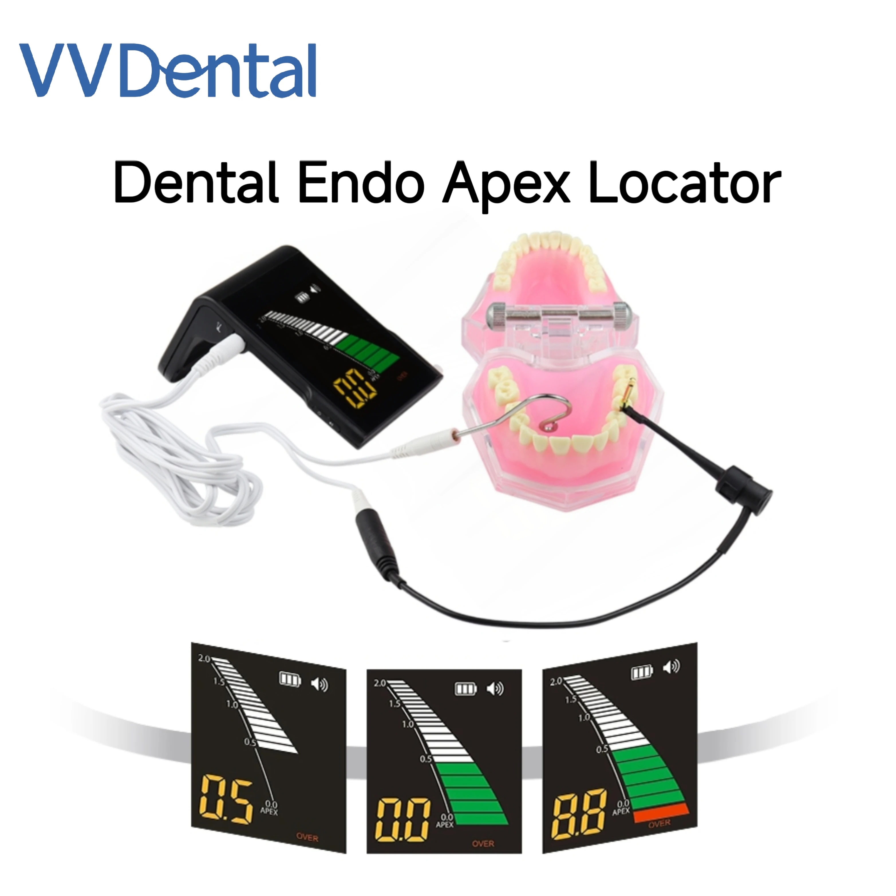 VVDental Endo Apex Locator Root With LCD Screen Canal Measurement Located Automatic  Calibratingensures  Endodontic Buzzer Alert