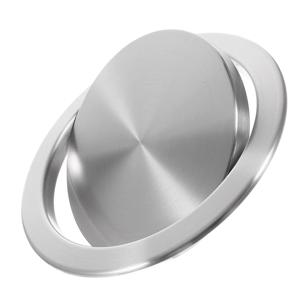 

Stainless Steel Trash Can Lid Flip Top For Bathroom Kitchen Under Sink Garbage Container Replacement Cover