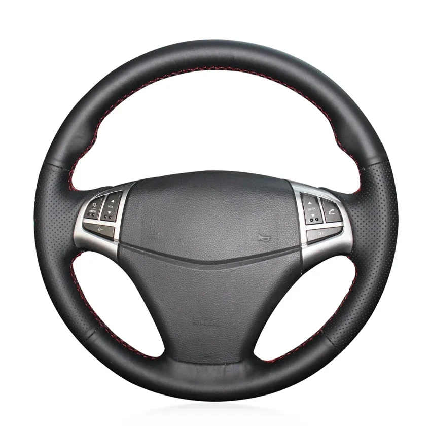 

Black Artificial Leather Car Steering Wheel Cover for Ssangyong Korando 2011 2012 2013 2014