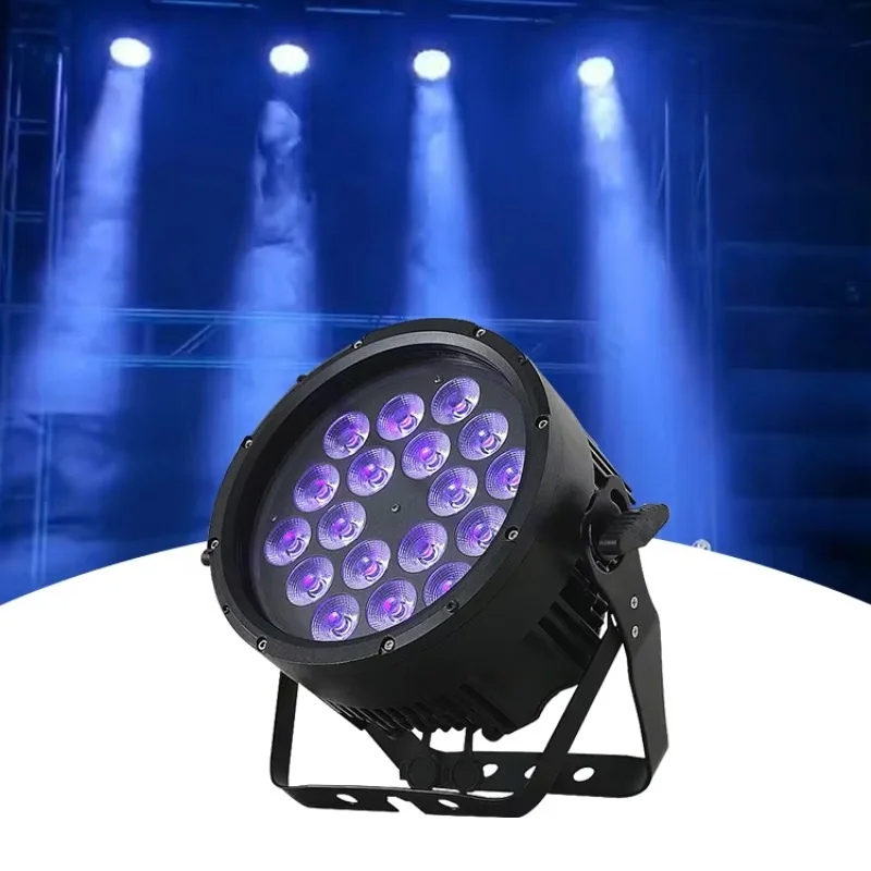 【Professional Use】Waterproof RGBW 18pcs 4in1 LED Par Uplight Club Par Disco Lights Dj Equipment Wedding Event Stage Lighting Nig