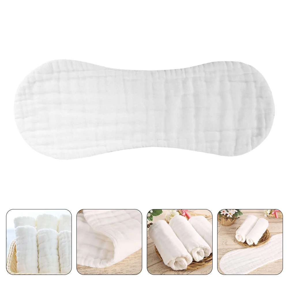 6 Pcs Blanket Gauze Diaper Muslin Burp Cloths Boy Coterie Diapers Wash for Showering White Child