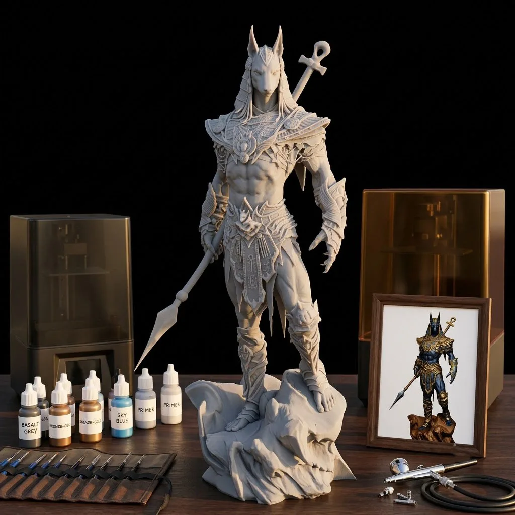 1/24 1/18 1/12 Anubis Unpainted Unassembled 3D Printing Resin Figure Model Garage Kits  (Requires Painting and Assembly)