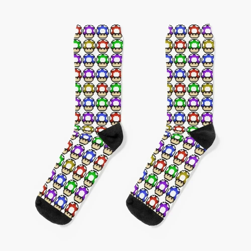 Coloured Mushrooms Socks winter gifts designer brand luxe Socks Woman Men's