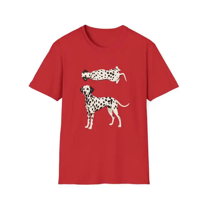 Spotted Dog T shirt personality Clothes Year round clothing Oversized Couples Unisex Y2k Short Sleeves Classic Casual soft tees
